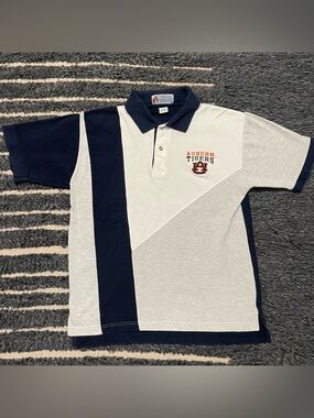 Vintage 90s Auburn Tigers University Polo Shirt Retro Game Day Collared Sz M